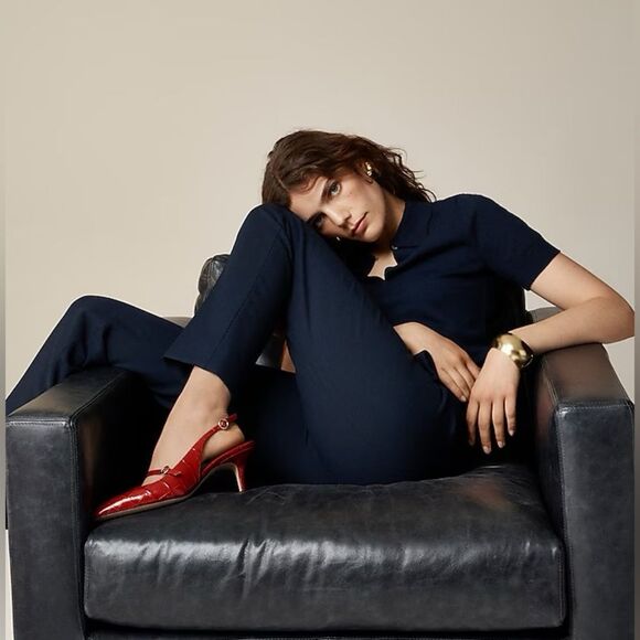 NWT J CREW New Cameron pant in four-season stretch in Navy - Picture 6 of 10